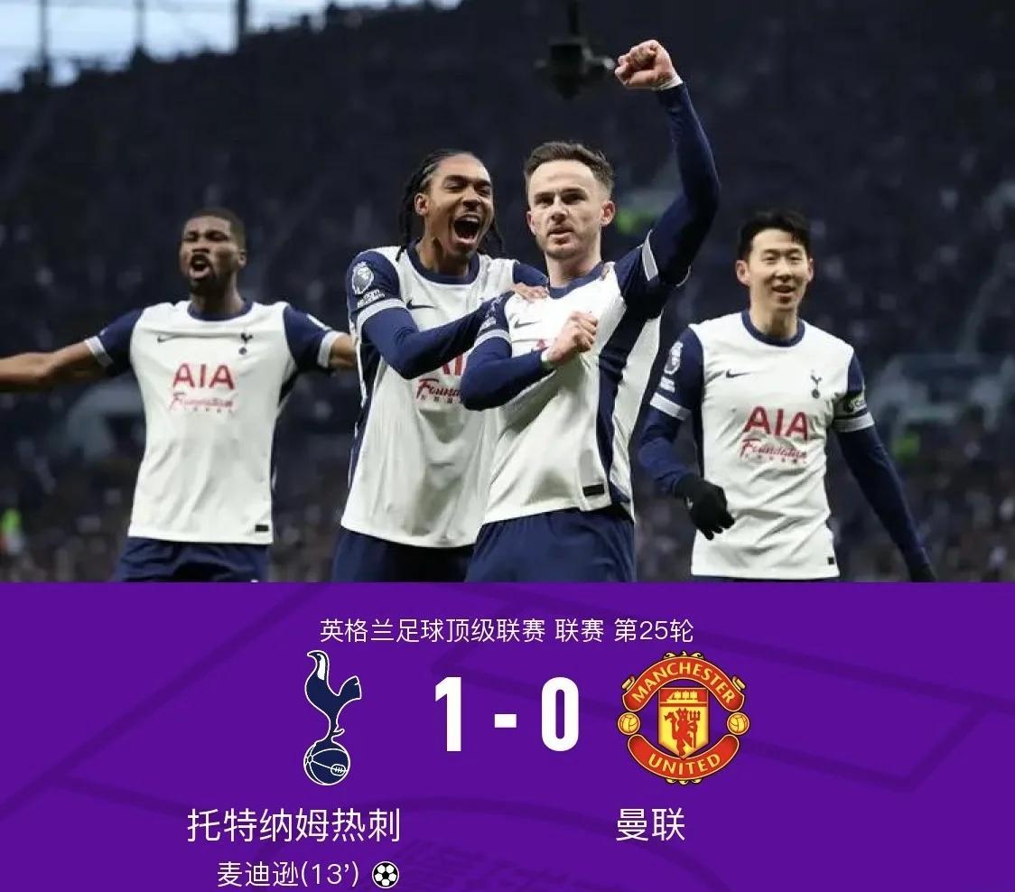 曼联客场不敌热刺,联赛排名下滑 曼联客场不敌热刺,联赛排名下滑